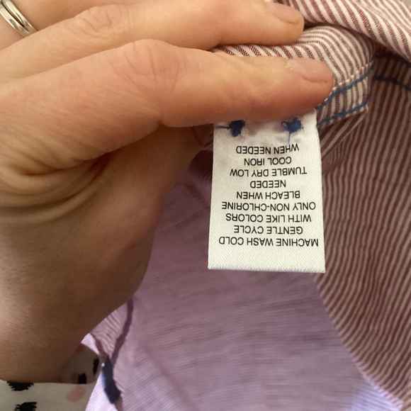 Flag & Anthem Long Sleeve Button Up Shirt Size XXL Short Untucked Striped Cotton - Picture 8 of 12